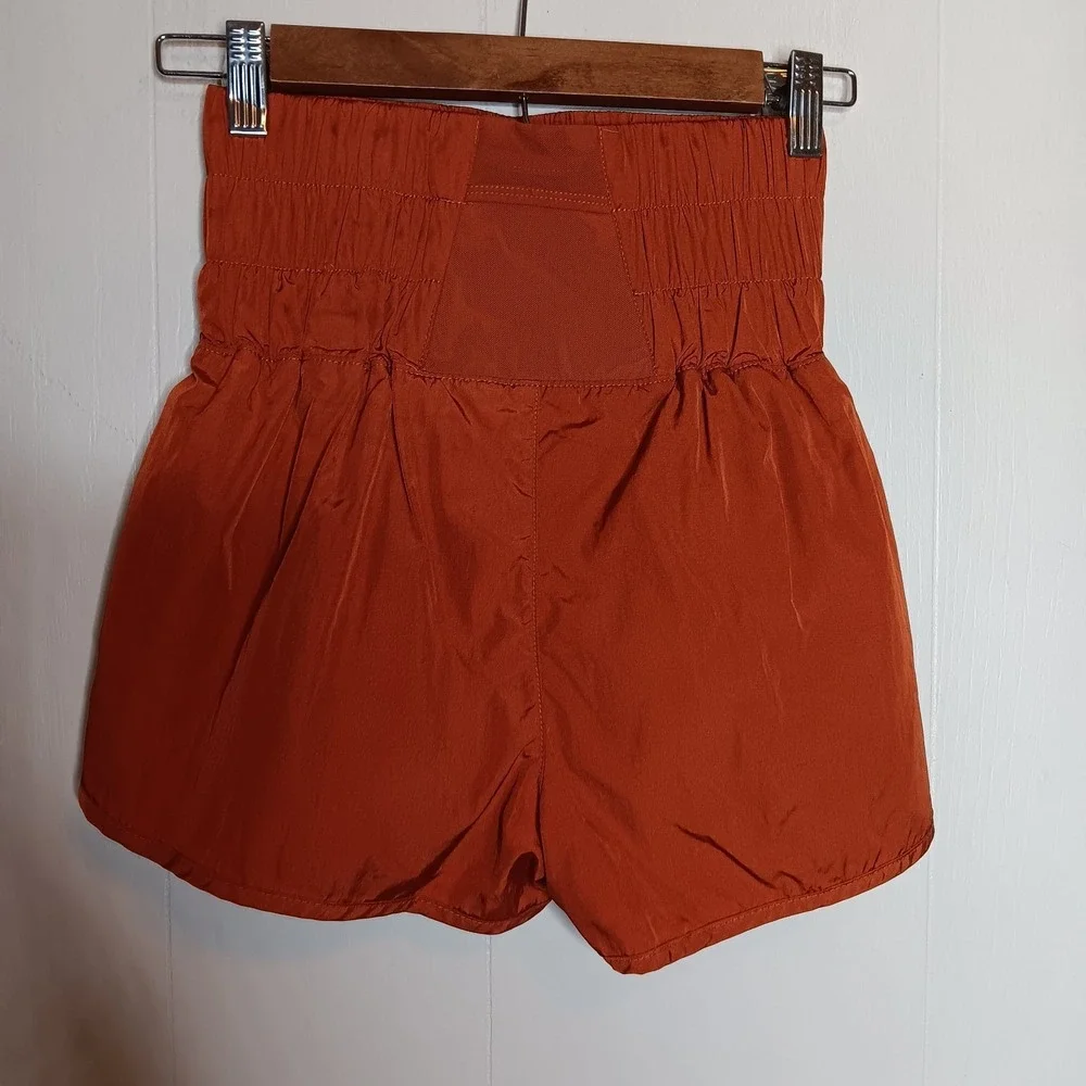 Free People FP Movement The Way Home Shorts XS Burnt Orange Running Athleisure